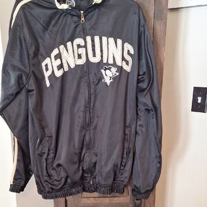 NHL Penguins Black Varsity Jacket
